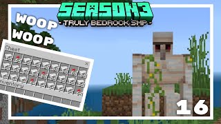 The Iron Farm Is Working! - Truly Bedrock Season 3 Minecraft SMP Episode 16