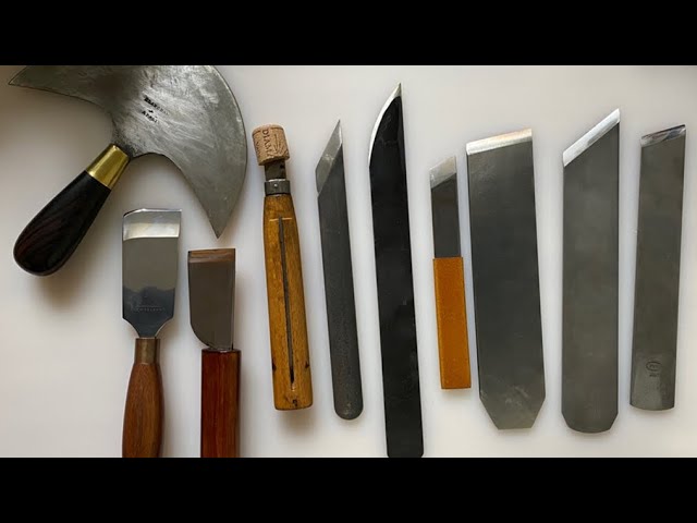 Leather Paring Knives for Bookbinding