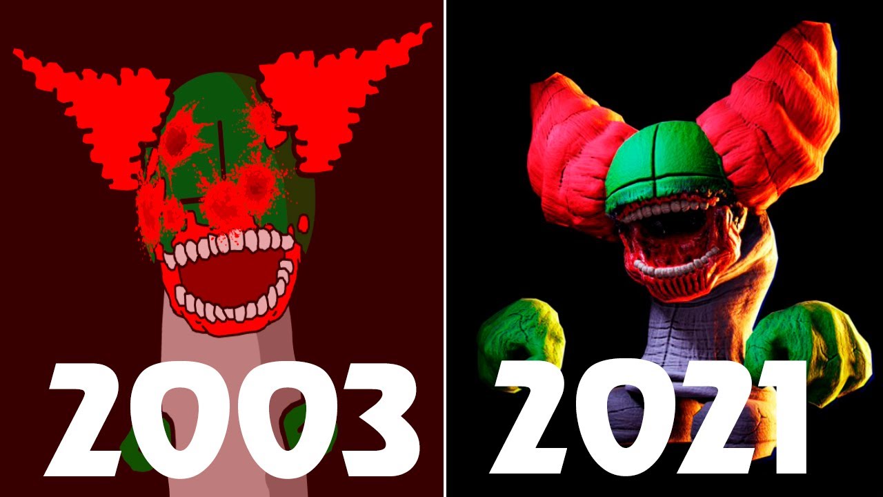 Evolution of Tricky the Clown (Madness Combat) in Games (2003-2022) 