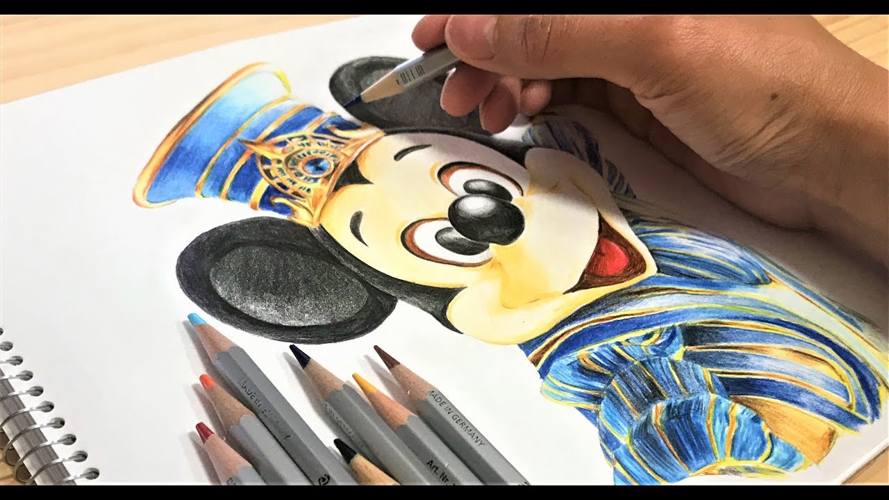９色 ミッキーマウス ３５周年衣装 ぬりえ Mickey Mouse Disney 35th Disneyland Coloring Page Coloring Book Youtube