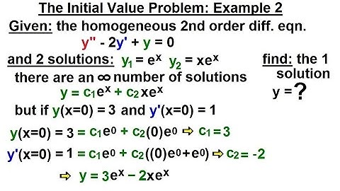 Differential Equation - 2nd Order (10 of 54) The Initial Value Problem: Example 2