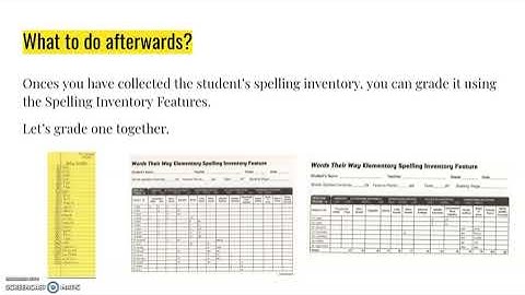 Words Their Way Spelling Inventory