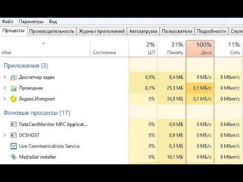 Почему диск загружен на 100 процентов в Windows 10?