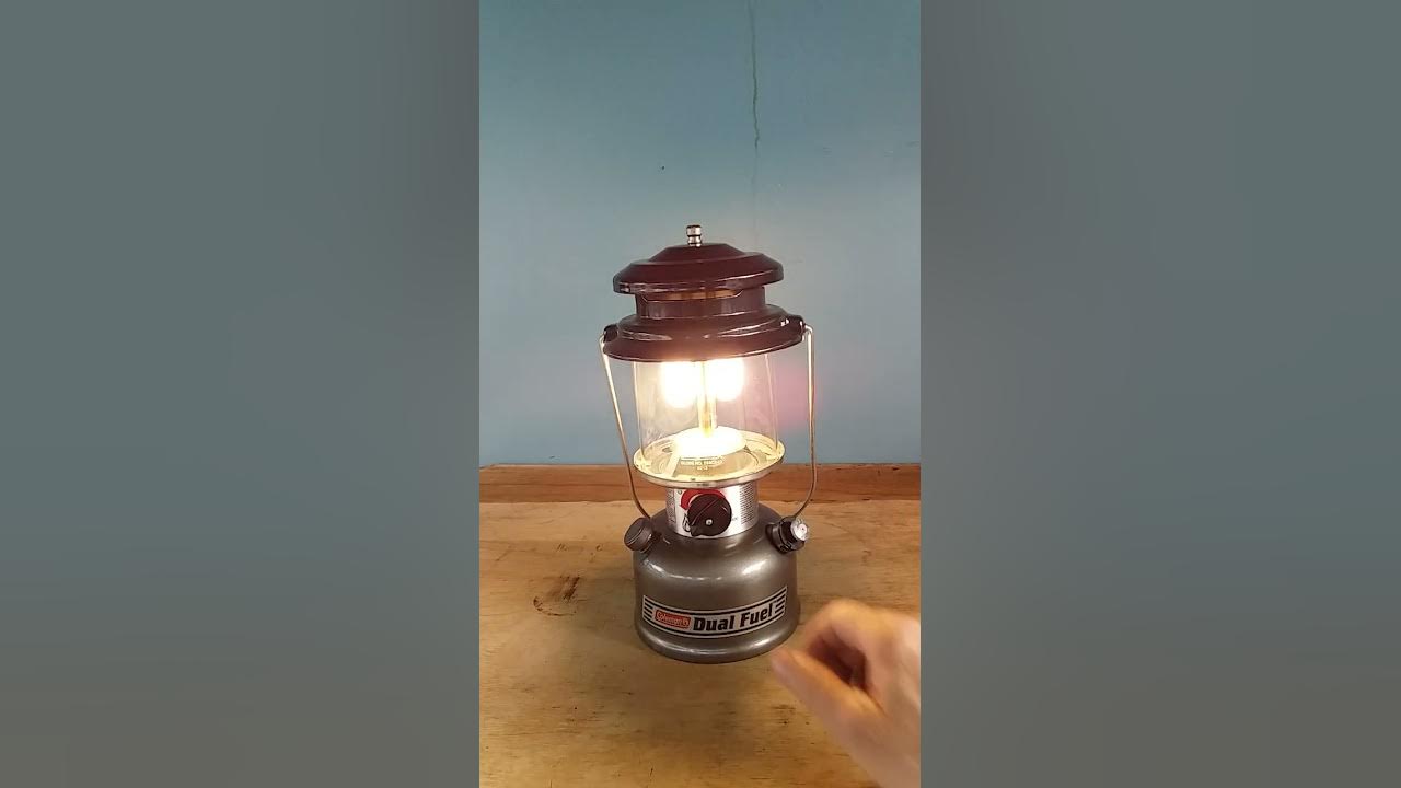 Coleman 285 Premium Dual Fuel lantern with unleaded gas. YouTube