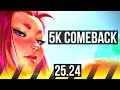 YUNARA &amp; Blitzcrank vs JHIN &amp; Bard (ADC) | 5k comeback | KR Master | 25.24
