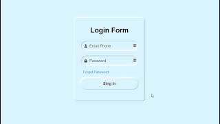 Neumorphism Login Form UI Design using HTML & CSS  @Web code Tutorials