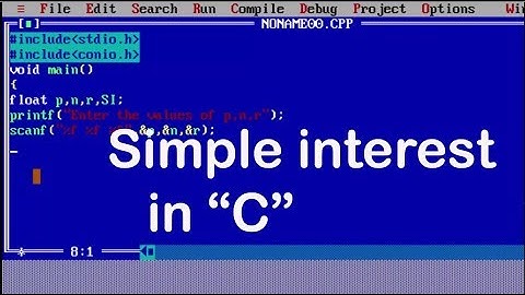C programme of calculating simple interest in hindi
