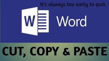 Become Expert in Cut, Copy & Paste Concept || How to use Cut, Copy & Paste commands in MS Word