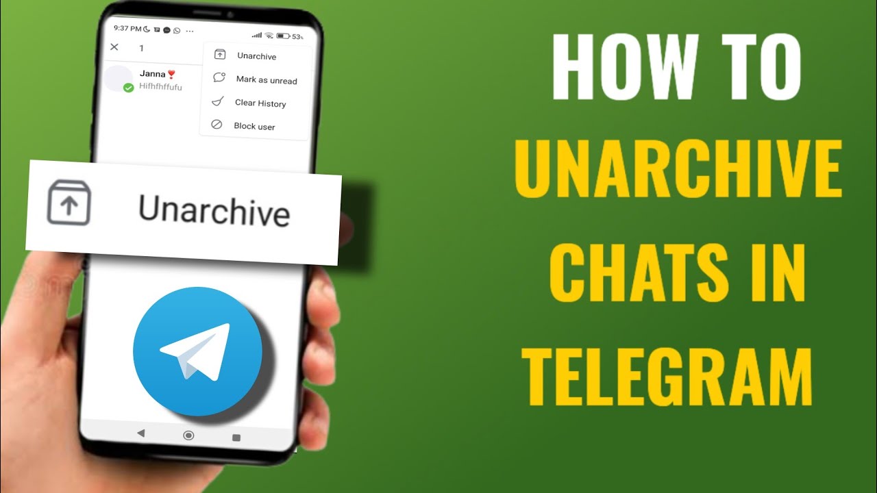 how-to-unarchive-chats-in-telegram-english-youtube