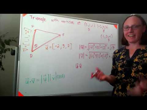 Video: How To Find The Cosine Of The Angle Of A Triangle With Vertices