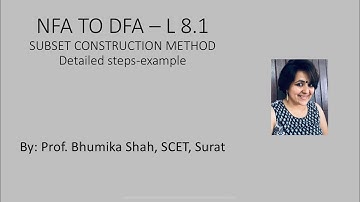 Lexical Analysis- NFA TO DFA ( L 8.1 )