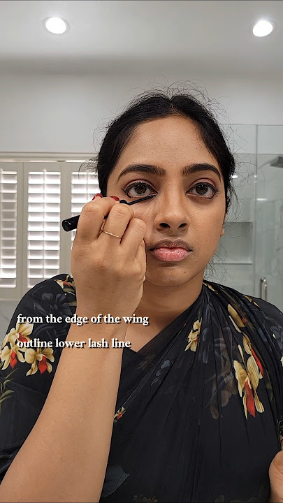 a stressfully fun game of connect the dots! 'outline first and then fill' #grwm #eyeliner #kuchipudi