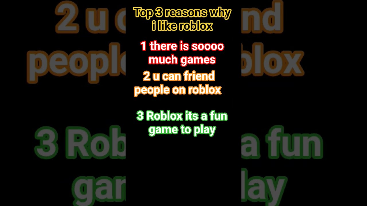 Top 3 Reasons Why I Like Roblox