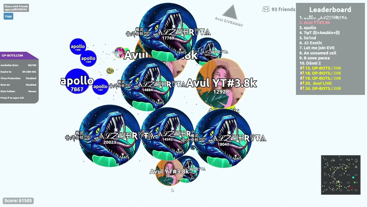 AGAR.IO SERVER TAKEOVER WITH BOTS 