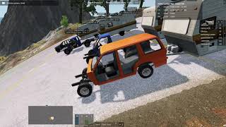 8 Player Roll Race with caravans in BeamNG Multiplayer/BeamMP