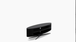 TECHLINK PM120LO Panorama TV Stand High Gloss Black Base with Light Oak Top Panel and Chrome Feet Тумба под телевизор Techlink Ellipse EL140B