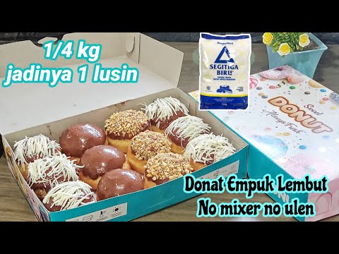 DONAT TANPA KENTANG | EMPUK LEMBUT NO ULEN NO MIXER