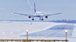 Helsinki Snowy Winter Arrivals! [737MAX, E190-E2, A330, B757]