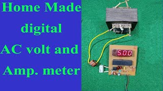 How to make  Digital AC Voltmeter Amp. Meter || ICL7107  Voltmeter  Amp.  Meter. Digital Multimeter