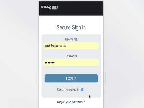 Login into Orax SDI CRM from Mobile