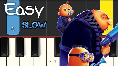 Despicable Me 4 - Everybody Wants To Rule the World - EASY PIANO TUTORIAL - SLOW