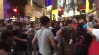 20141003 銅鑼灣反佔領中開工拆鐵馬 (轉載, backup) - Umbrella Revolution 遮打運動