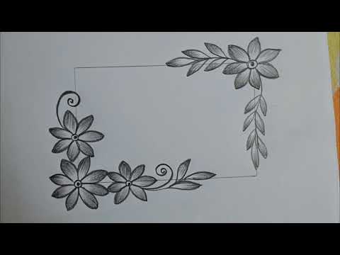 Border design by pencil || Border design for project ||front page border design project work #design