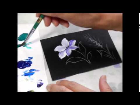 トールペイント 描き方 クレマチスと麦how To Draw Clematis Snd Wheat Youtube