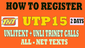 How to Register UTP15 in TNT - 15 Pesos Unli call and texts Promo for 2 days