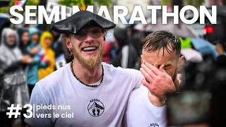 Mon premier semi-marathon et PIEDS NUS ! 😱 (mauvaise idée ?) | Objectif 4000m pieds nus #3