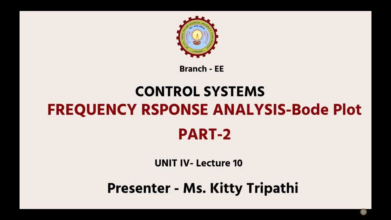 Control Systems | Frequency Response Analysis- Bode Plot Part-2| AKTU ...