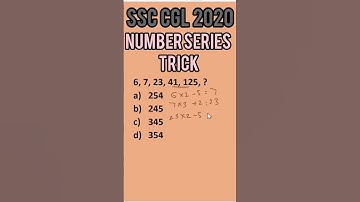 ssc cgl number series reasoning 2020 part:5 #ytshorts #mathstricks #sscexampro #numberseries