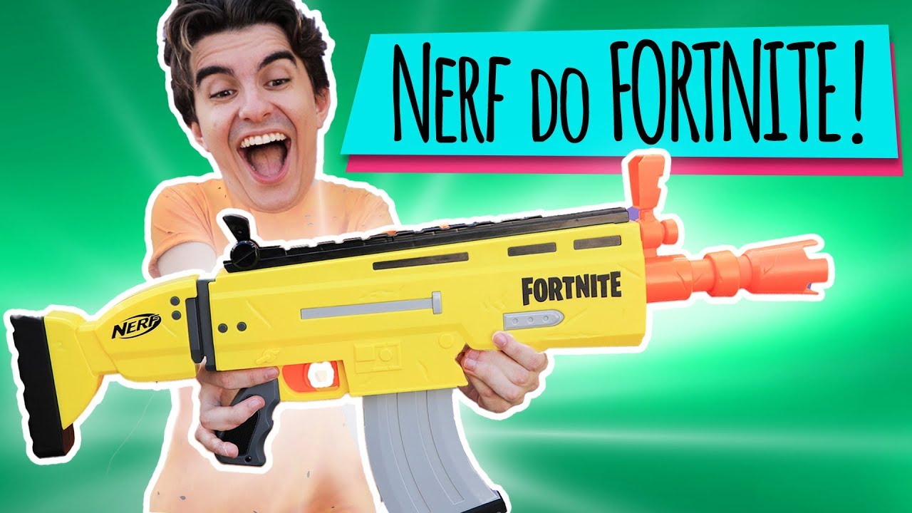 COMPREI UMA SCAR DE OURO do FORTNITE!!! - NERF Fortnite 