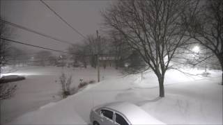 Snow Storm Time Lapse Overnight 16 hours Nova Scotia Canada