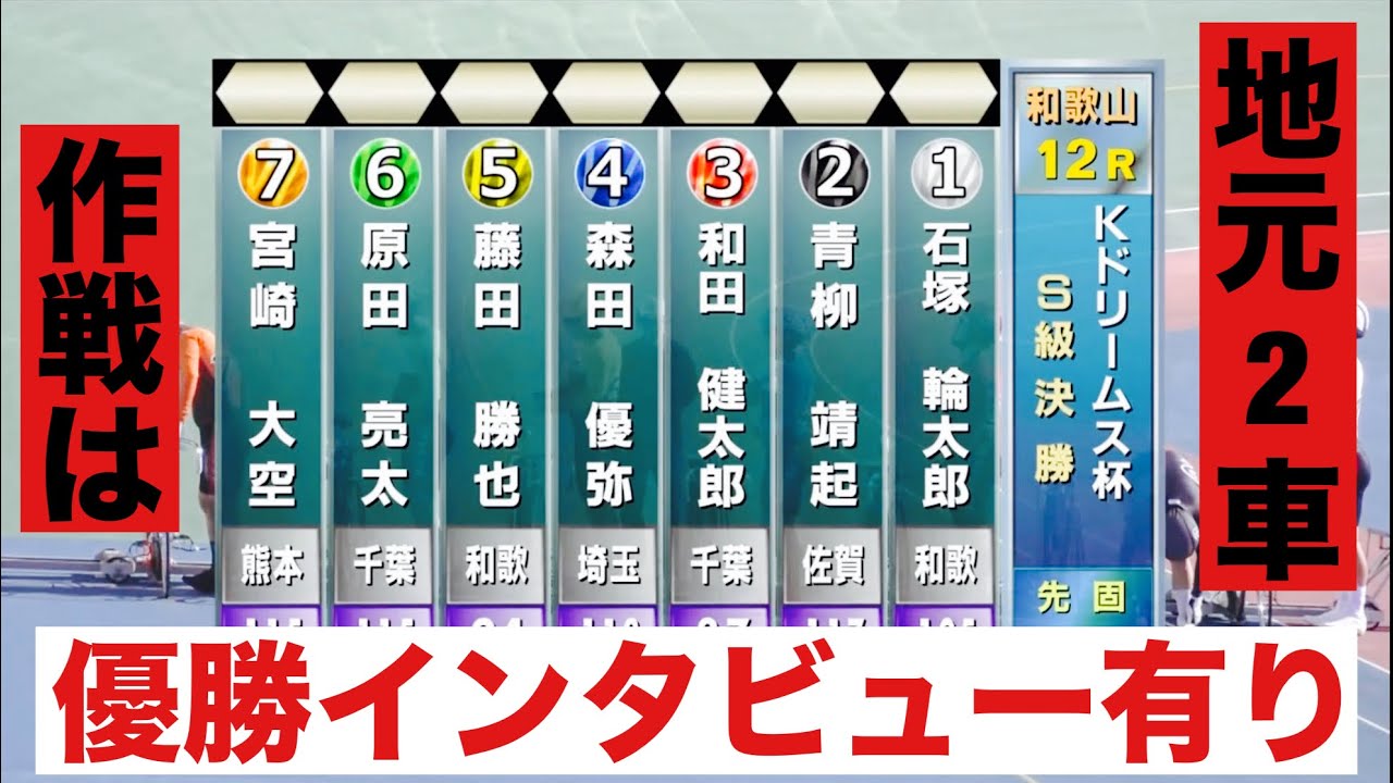 和歌山競輪S級決勝戦 優勝インタビュー有り🔥Ｋドリームス杯