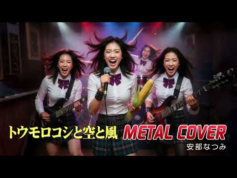 トウモロコシと空と風 | 安倍なつみ 放課後女子バンドが激重メタルカバーしてみた【AI Cover】