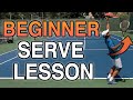 Beginner Lesson | How To Hit A Serve In Tennis For Beginners Step By Step