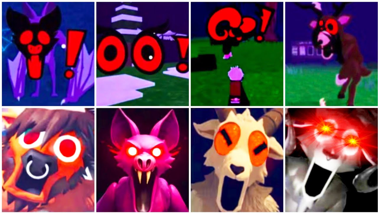 Owl vs Bat vs Deer vs Ram, Goat, Boar, Yeti, Wolf, 99 nights in the forest all jumpscares