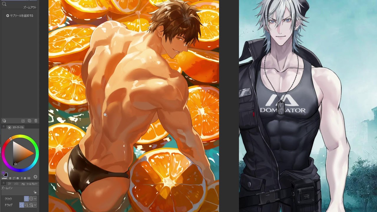Fudanshi Vtuber / Drawing part2 / Orange
