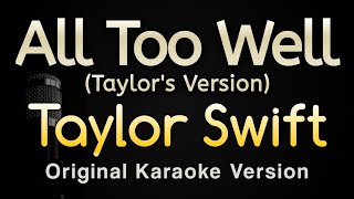 All Too Well - Taylor Swift (Karaoke Songs With Lyrics - Original Key) Resimi