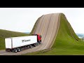 Cars vs giant bulge reverse speed bumps and deep water  beamng drive