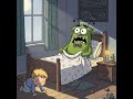 Monster is Scared of Human Under the Bed!  #animation #monster #cartoon #funny