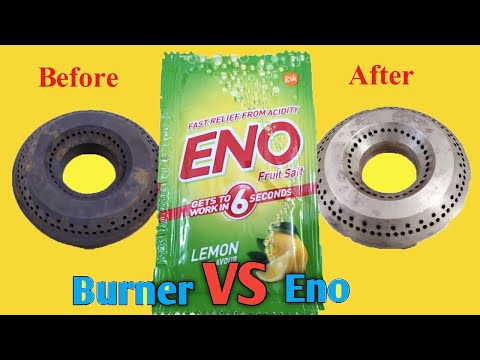 How to clean gas burners at home | Gas burner cleaning with eno
