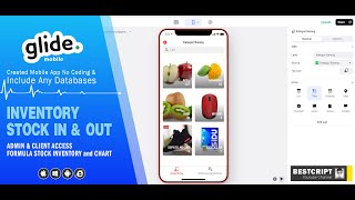 Glide Mobile : Aplikasi Inventaris Barang Masuk dan Keluar & Chart (InlineList, Math & Rollup)