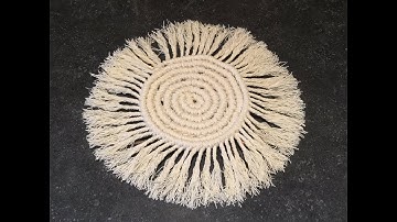 HOW TO - MAKE A MACRAME COASTER - 4" (10.2cm) - full tutorial