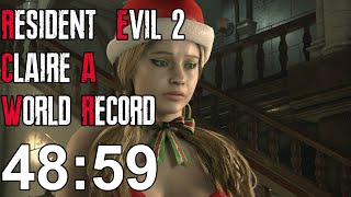 Resident Evil 2 Remake - Claire A Speedrun World Record - 48:59