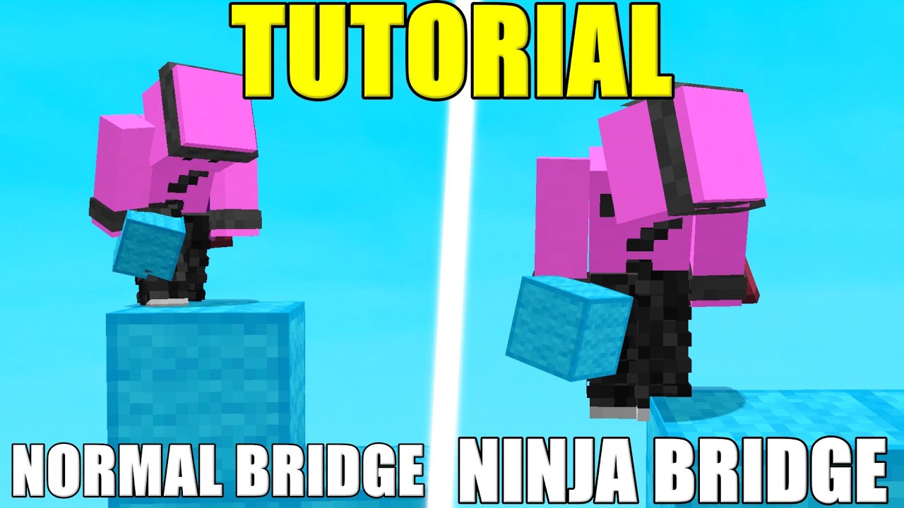 Como fazer pontes no Minecraft (BedWars) [Ninja Bridge, Normal Bridge, Ninja pra cima]