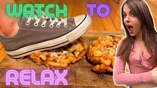 Crushing Things With Converse Asmr Funnel Cakes