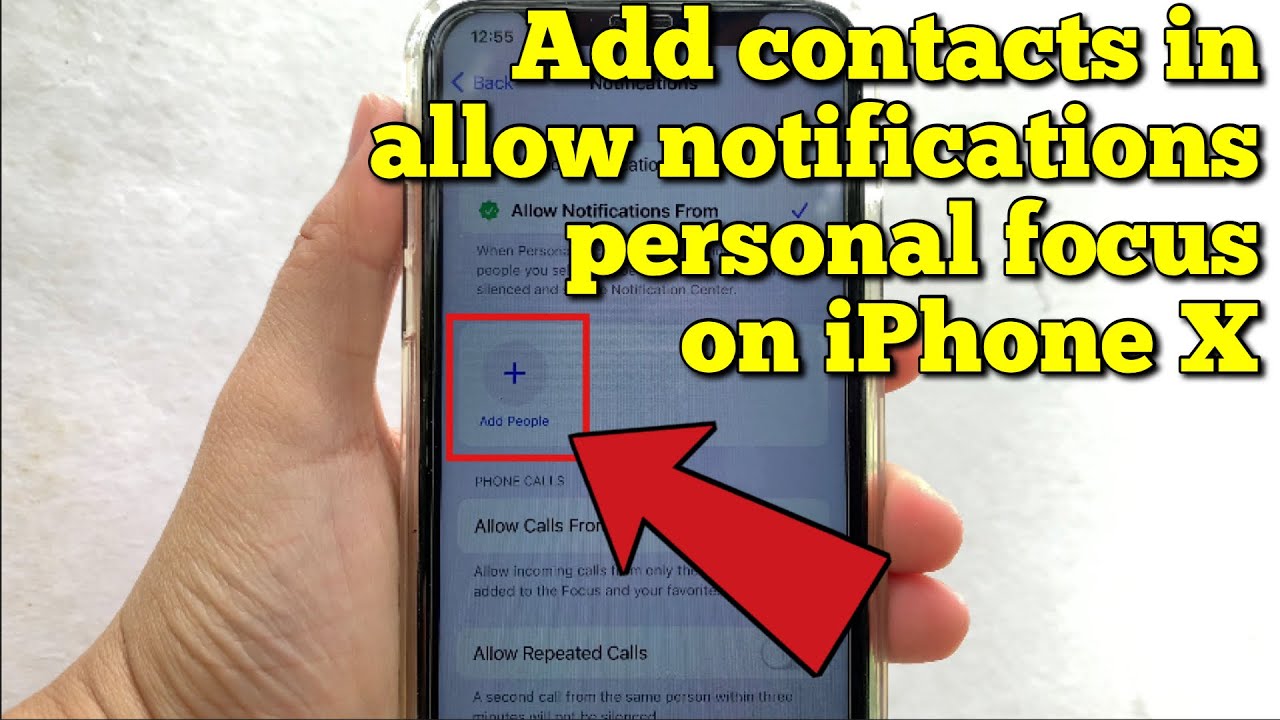 How Add Contacts In Allow Notifications Personal Focus On IPhone X How add contacts in allow notifications personal focus on iphone x