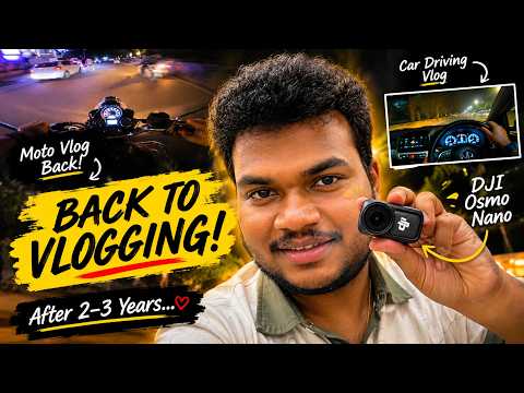 I’m Vlogging Again After 3 Years! 😭 | Moto Ride, Car Drive & DJI Osmo Nano | DAY 1 🚀